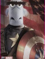 Sam the Eagle as Captain America