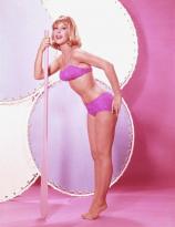 Barbara Eden pink paddle pin-up pose