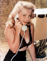 A young Marilyn Monroe on the phone