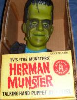 1965 Herman Munster Talking Hand Puppet from Mattel