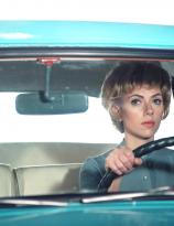Scarlett Johansson playing Janet Leigh in Psycho in Hitchcock 2012