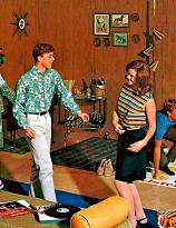 Teen party in the rumpus room, mid 1960s