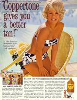 Coppertone ad featuring Elke Sommer