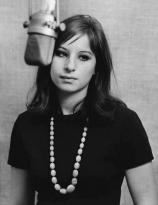 Barbra Streisand in the recording studio, circa 1960s