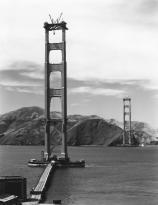 The construction of the Golden Gate Bridge, 1935