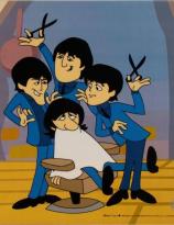The Beatles in cartoon form