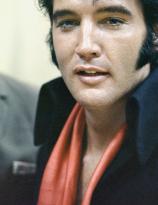 Elvis Presley backstage at the International Hotel on August 1, 1969