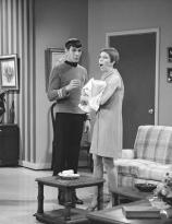 Leonard Nimoy in costume as the iconic Mr. Spock during the first season of The Carol Burnett Show