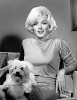 Marilyn Monroe at the Beverly Hills Hotel with her dog, Maf (Mafia) - 1961