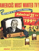 Americas most wanted TV - Admiral 21 inch TV