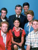 The cast of Happy Days, 1975