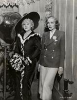 Mae West and Marlene Dietrich publicity photograph for Klondike Annie (Paramount, 1936)